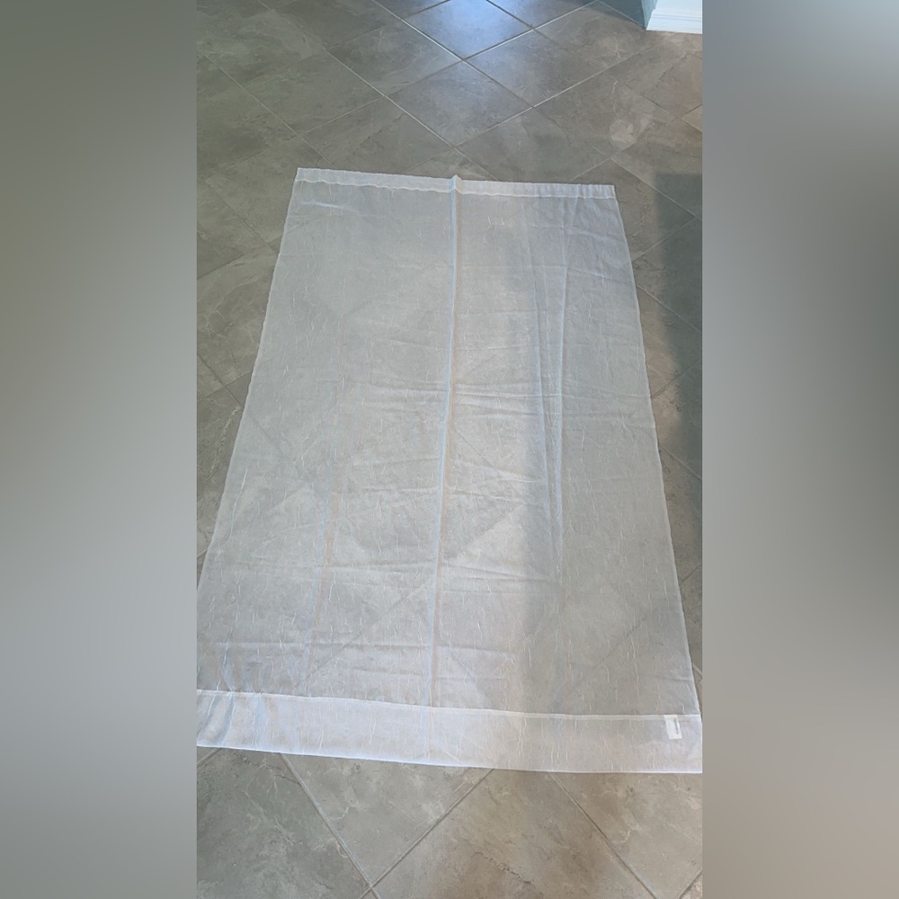 Sonoma shear white curtain panel L 51” H 83”